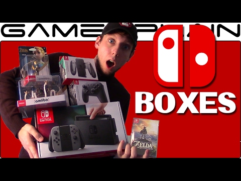 We Have the Nintendo Switch! Unboxing the Box It Came in + Switch Accessories, Zelda, & amiibo