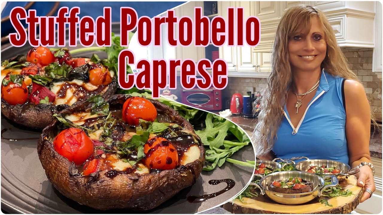 Stuffed Portobello Caprese The BEST WAY ‼️