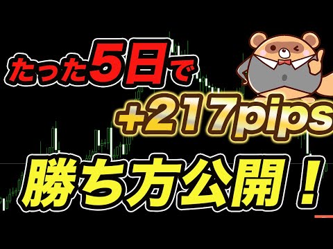 【5日で217pips】1分足RSIスキャルピング手法！シンプル手法で資金が増えていく！