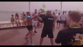 Conor McGregor trains in between people at the streets..... ( New Footage   )