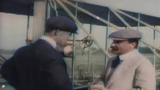 The Wright Brothers First Flight 1903 in AI - Enhanced Color