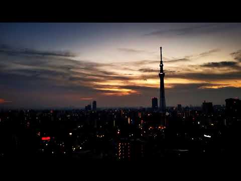 東京スカイツリー1（タイムラプス深夜～明け方）2021-11-19