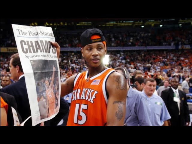 Original Retro Brand Men's Syracuse Orange White Carmelo Anthony Replica  Basketball Jersey