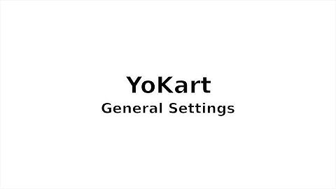 General Setting Management of the Best Marketplace Platform: Yo!Kart (Version 6)