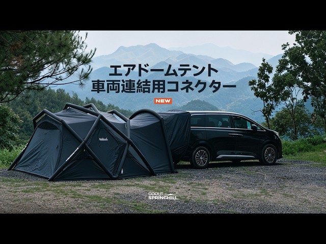 Springhill新登場 ✨エアドームテント専用｜車両連結コネクター - YouTube