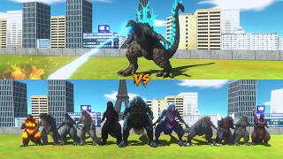 Godzilla Minus One vs THE STRONGEST Godzilla Team! Can He Survive? | Animal Revolt Battle Simulator screenshot 1