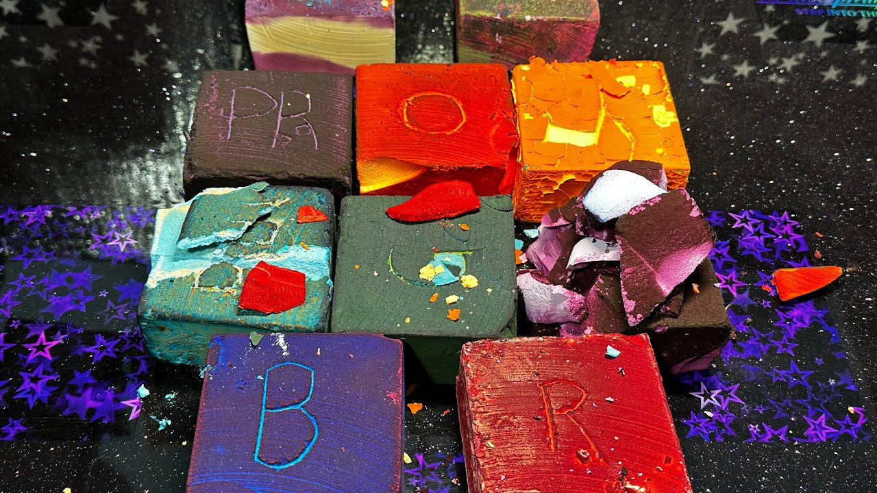 Crispy, Dusty and Dyed Gym Chalk Blocks | ASMR | Oddly Satisfying - YouTube