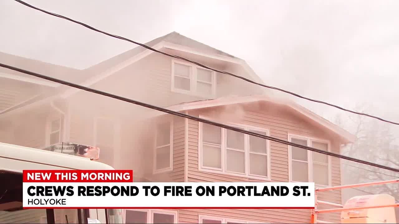 Holyoke crews respond to fire on Portland St. - YouTube