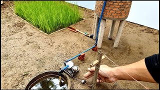 water tank construction and mini pump