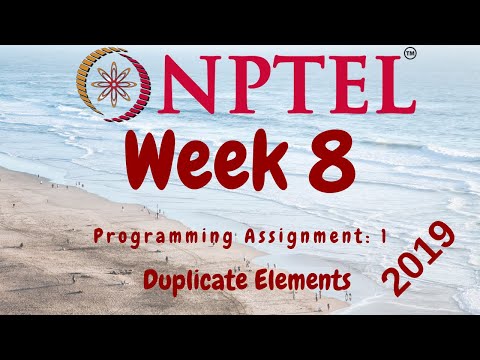 NPTEL | Joy of Computing using Python | Week-8 Programming Assignment  Duplicate Elements Solution