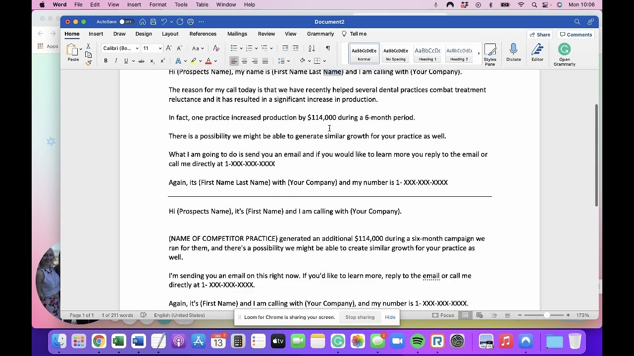 Sales Voicemail Script Critique