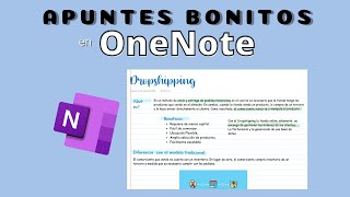 ✨💻 COMO hacer APUNTES BONITOS en ONENOTE