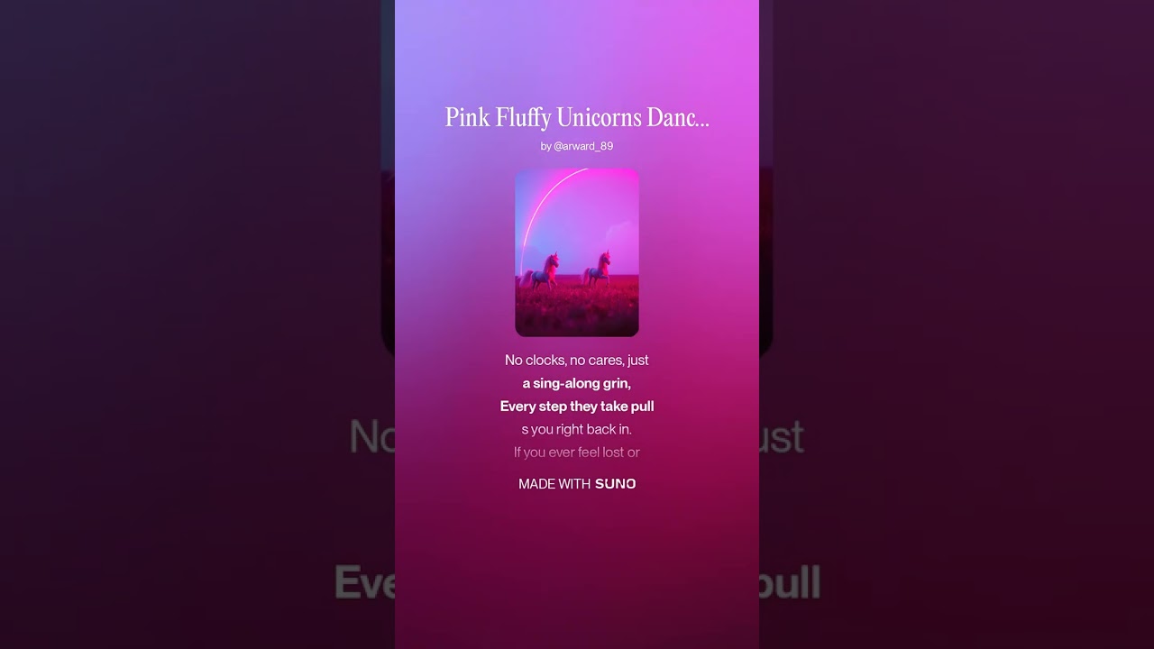 Pink Fluffy Unicorns Dancing on Rainbows