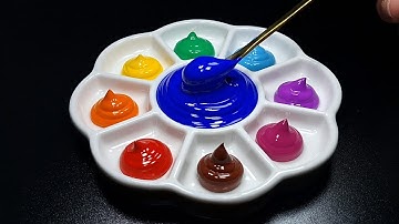 Create 8 New Colors From Blue VS Rainbow Color - Satisfying Color Mixing | Color Winka