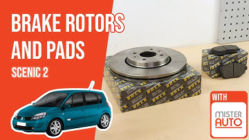 How to replace the front brake discs and pads Scenic mk2 🚗