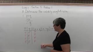 MTH 125: Logic Section 5 Problem 1 - Mathematics with Susan McCourt