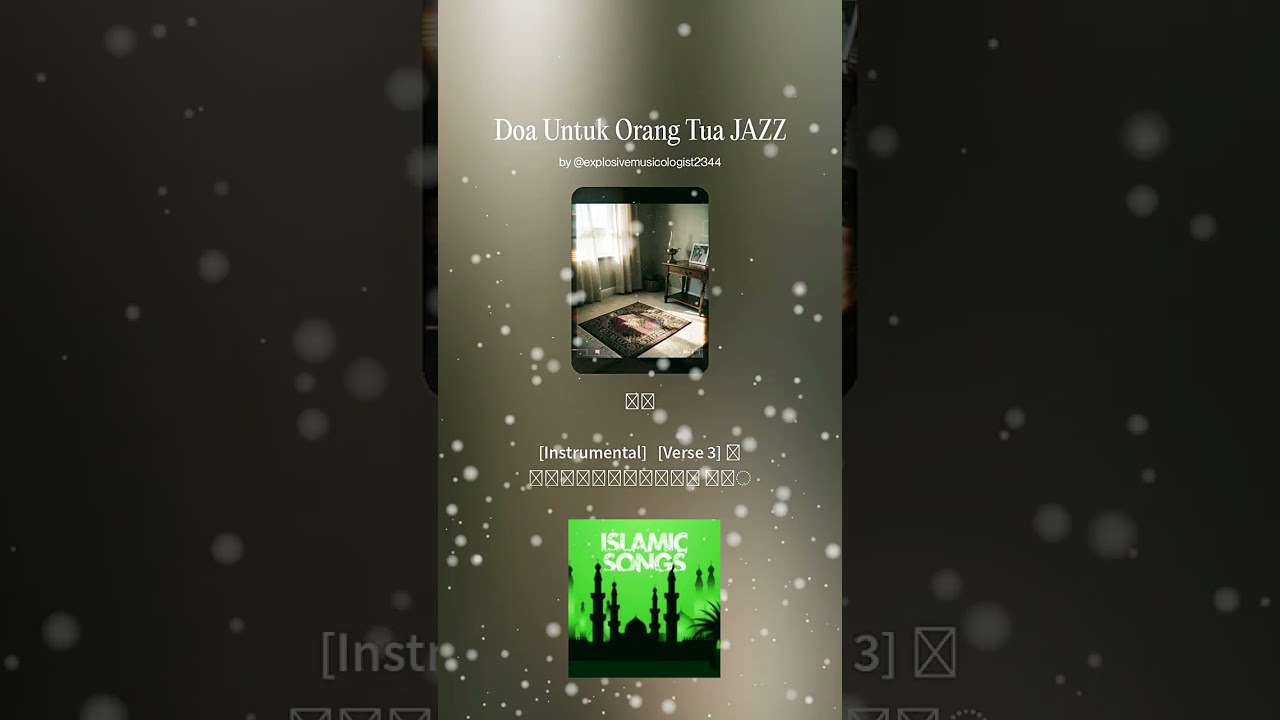 Doa Untuk Orang Tua JAZZ ISLAMIC SONGS