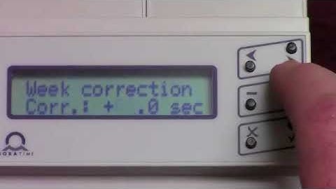 Mobatime How to Make a Weekly Correction for a HN 50 Master Clock Controller