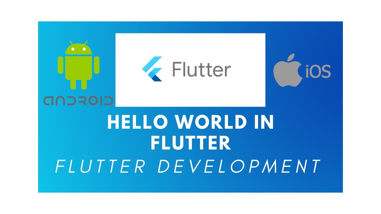 Hello World App in Flutter - Flutter tutorial in 2020 in Urdu/Hindi ...
