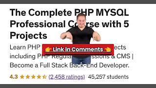 The Complete PHP MYSQL Professional Course with 5 Projects