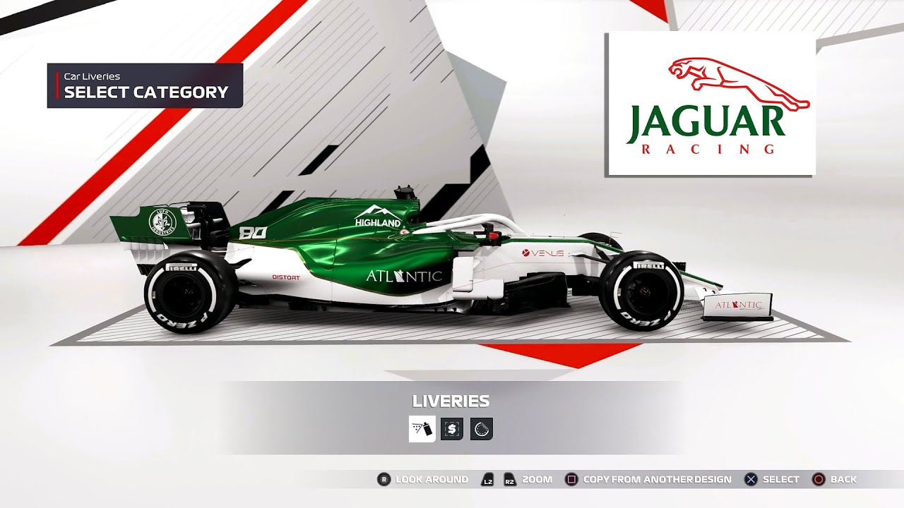 JAGUAR RACING inspired LIVERY in F1 2021 (F1 2021 My Team & Online) -  YouTube