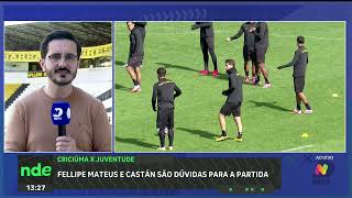 Criciúma recebe o Juventude em confronto direto pela liderança da Série B