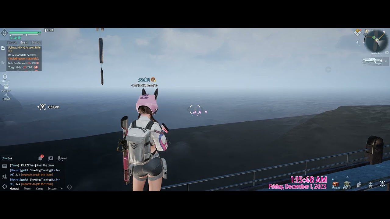 Undawn 860 Score Shooting "Training" Survival Action Special Friendship Training December 1, 2023