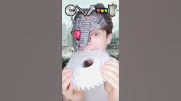 I Became A Robot!? 🤖🤖  (Giant Silver ASMR)🍥⚙️🤤 #shorts #asmrfood #asmreating #asmrsounds #robot