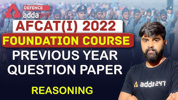 AFCAT 1 2022 | Reasoning | Previous Year Question Paper