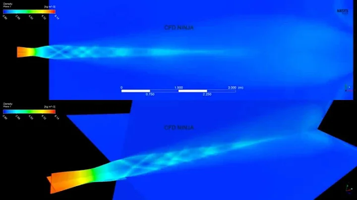 HD - ANSYS CFX - De Laval Nozzle - Density - Part 4/5