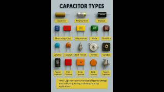 🔋 Capacitor Types Explained in 30 Seconds ⚡ | Electronics Basics