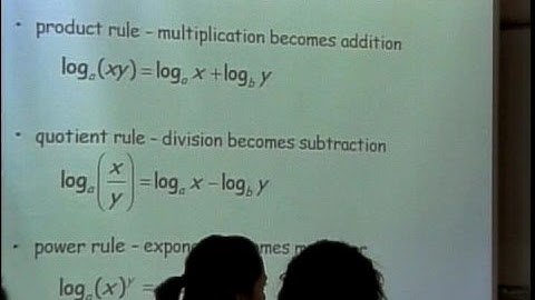 Laws (Properties) of Logarithms (part 1)