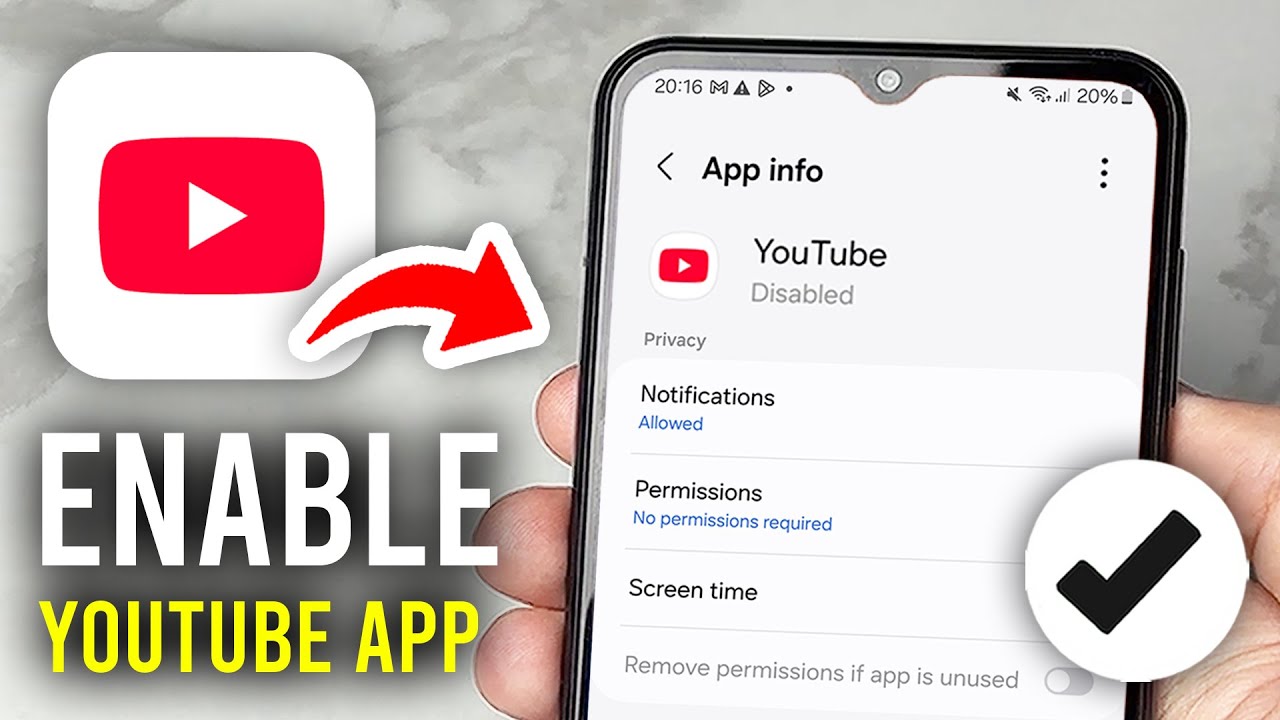 How To Enable YouTube App - Full Guide - YouTube