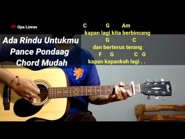 Kunci Gitar Ada Rindu Untukmu - Pance Pondaag Chord Gampang class=