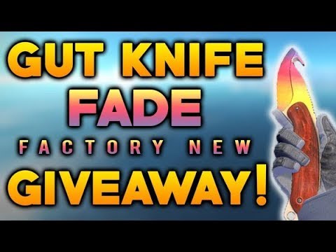gut knife fade factory new give away youtube