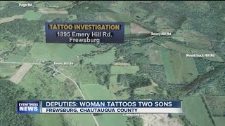 Mother tattoos two young sons