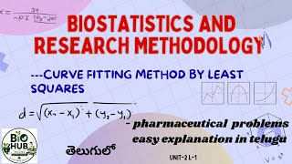 curve fitting method by least squares| Biostatistics and research methodology| B.pharmacy 4 th year
