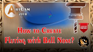 Create Fluting Toolpath with Ball Nose in Artcam || Smart Fluting || Wood Working || Artcam