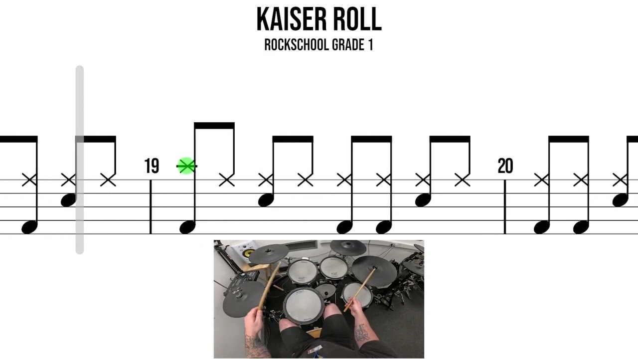 Kaiser Roll – Rockschool Grade 1 | Drum Playthrough 🥁