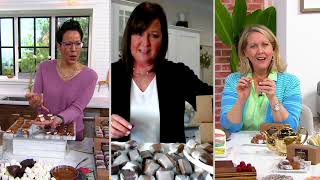 Bauer's Candies (4)8-oz Kraft Pinstripe Boxes of Modjeskas on QVC screenshot 4