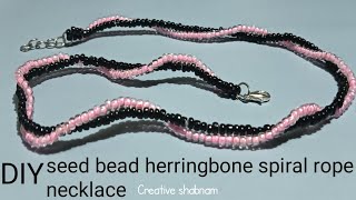 seed bead rope necklace tutorial: seed beads rope tutorial: seed beads rope necklace: