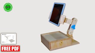 DIY Adjustable Tablet Stand [4K]  Woodworking