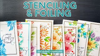 Stenciling And Foiling One Layer Cards 10 Cards