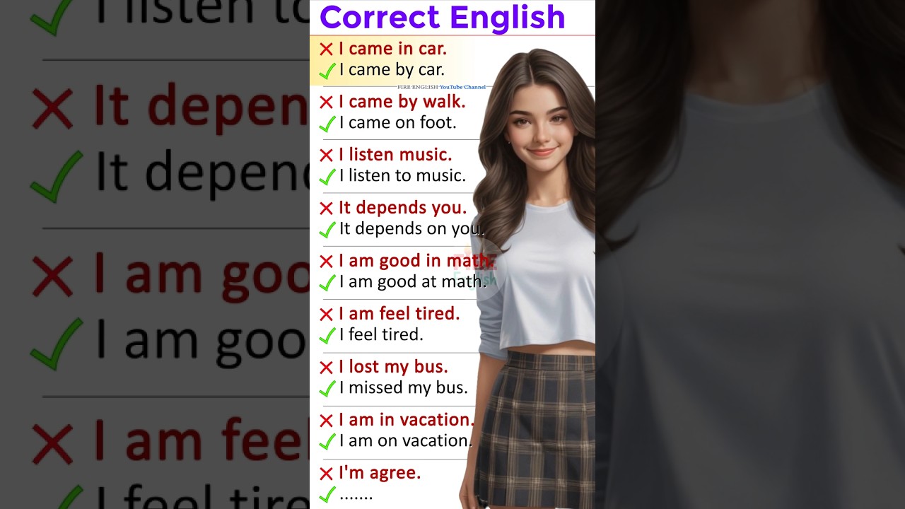 🔥 Right English v/s Wrong English / English Conversation Practice for Beginners to advanced level