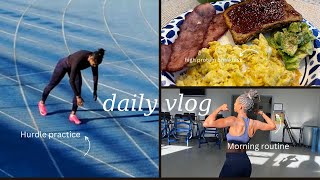 VLOG: spend the day with me pro life edition (morning routine + hurdle practice + what I eat)