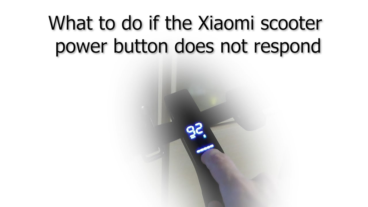 Xiaomi electric scooter power button fix YouTube