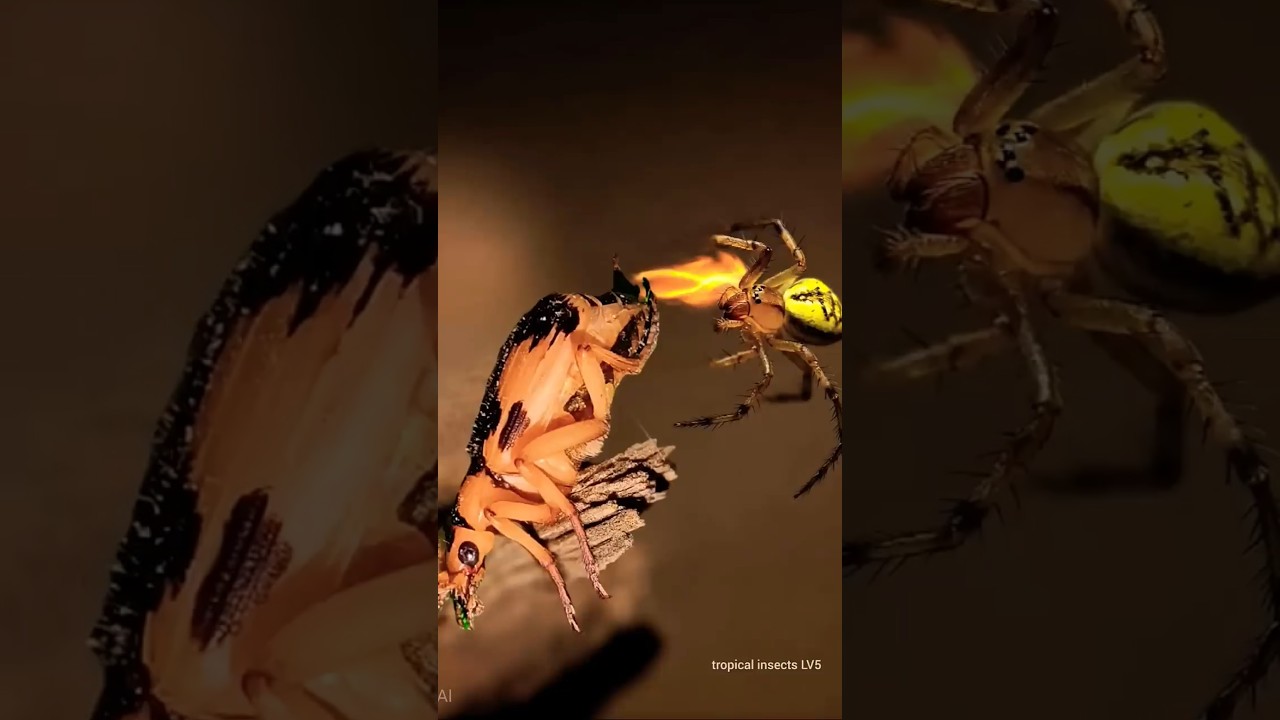 Fierce survival: golden spider unexpectedly encounters a poisonous enemy - can it escape?