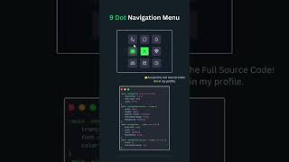 🌟 Create a 9-Dot Navigation Menu with Cool Animations 🚀✨||#shorts #shortsvideo #animationstyle #web