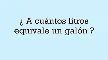 ¿Cuántos litros tiene 1 bidón?