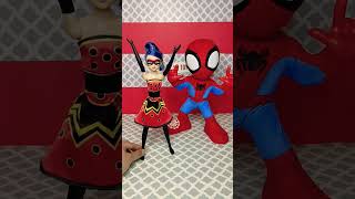 unique miraculous ladybug and Marvel Spidey #dance #toys #shortsfeed